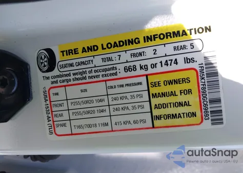 2013 Ford Explorer Limited из США, поврежденный, VIN 1FM5K7F89DGC69693